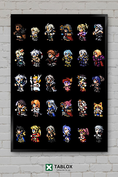 tablomaxtbx Final Fantasy XIV Pixel Art Gaming Ρετρό Διακόσμηση Τοίχου Διακοσ...