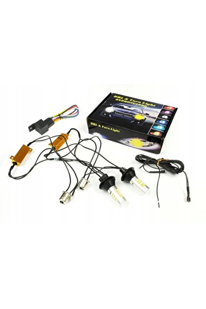 Interlook 2 în 1 Lumini de zi DRL Becuri semnalizare 84x LED PY21W BAU15S CANBUS