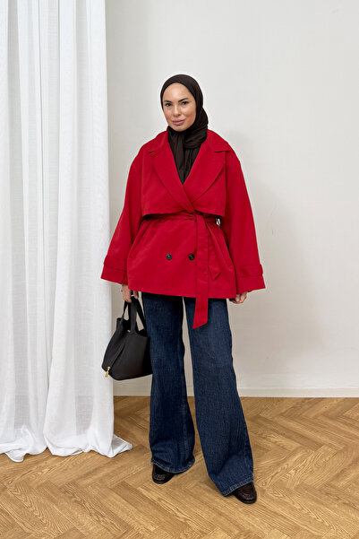 Melike Tatar Kısa Oversize Trench 12-70164-1