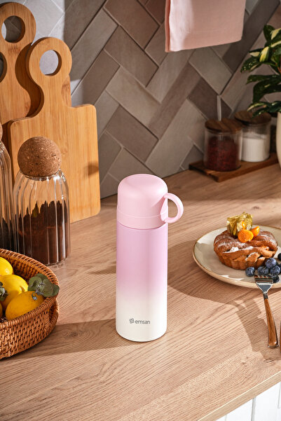 Emsan Candy Çelik Sızdırmaz Termos Pembe 500 ml