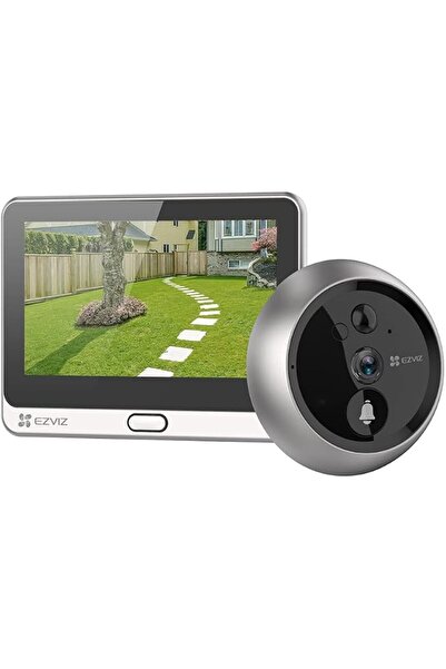 EZVIZ كاميرا مراقبة باب بدقة 1080 بكسل مع شاشة ملونة 4.3 بوصة، جرس مدمج، قابل...