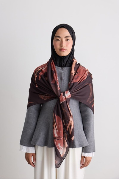 Modakaşmir Florance Pattern Shoulder Shawl