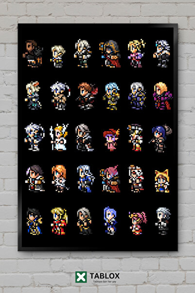 tablomaxtbx Final Fantasy XIV Pixel Art Gaming Ρετρό Διακόσμηση Τοίχου Διακοσ...