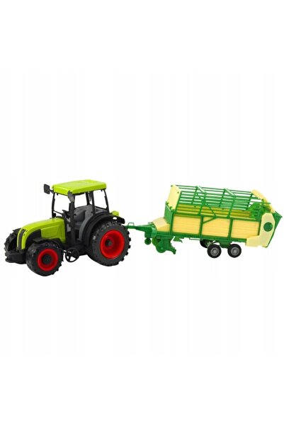 For Fun TRACTOR AGRICOL MARE, REMORCĂ, TRACTOR DE FERMĂ, VERDE, COPII, JOC, C...