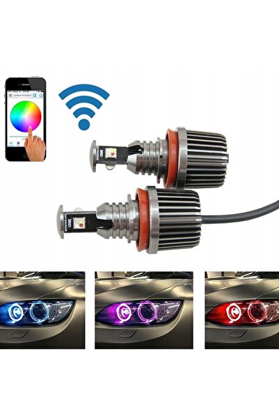 BDS Lumini LED RGBW WiFi H8 tip marker inelare pentru BMW E60 E61 E70 E71 E90...