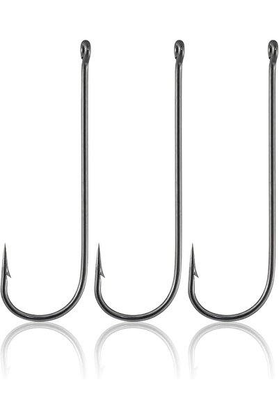 Dr.Fish 100 قطعة من خطافات صيد أبردين ذات الساق الطويل والخطاف المائل، خطافات...