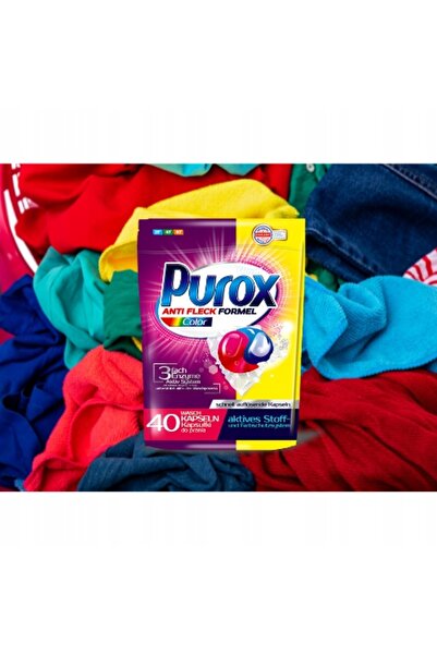 Purox Capsule de rufe gel colorate 2 x 40 bucăți Culoare