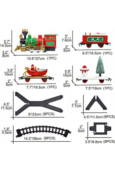 NO BRAND Tren de Crăciun Tren electric Elektryczny Św. Decorațiune interactiv...