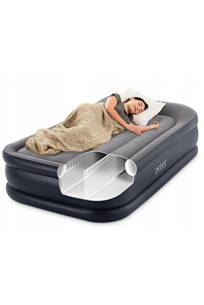 Intex Saltea gonflabilă turistică 191x99x42cm 2 în 1 cu pompă întărită 1-OS