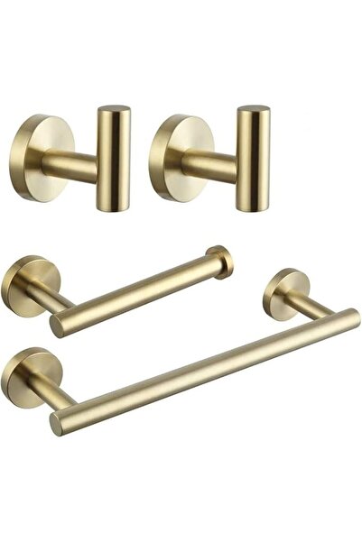 GENERAL 4 Piece Bathroom Towel Rack Hardware Set SUS304 Thicken Stainless Ste...