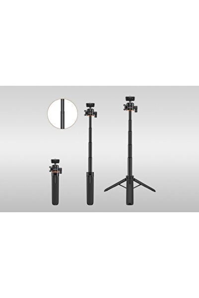 PULUZ Suport trepied extensibil și stick selfie pentru cameră, filet 1/4, 55 cm