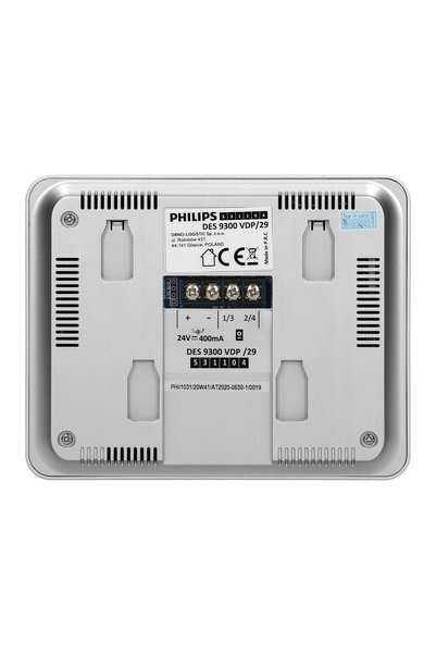 Philips WIDEODOMOFON VIDEO DOMOFON cu 2 fire, ecran LCD de 4,3 " pentru ușă ș...