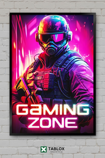 tablomaxtbx FPS Shooter Game Zone Gaming Zone Art Διακόσμηση τοίχου Κορνιζαρι...