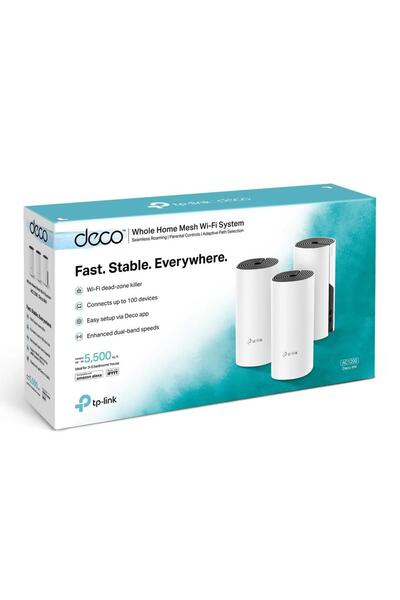 TP-LINK Sistem Mesh Deco M4 AC1200 2xLAN/WAN DualBand trzypak
