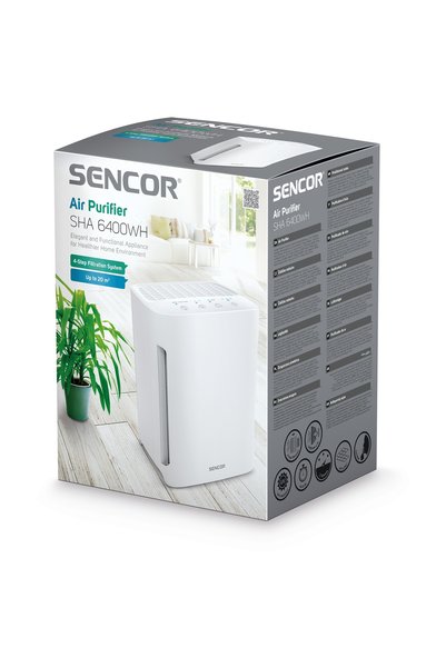 Sencor 6400WH 3 filtre Lampă UV-C HEPA13 60W Purificator de aer de înaltă efi...