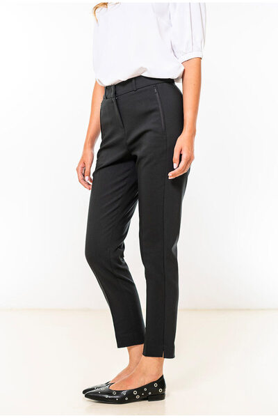 HERMOSA Pantaloni de damă Siena din material textil, conici, negri 1405602103044