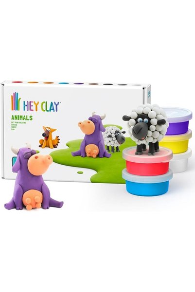 Hey Clay - مجموعة سيارات سعيدة من الطين الجاف بالهواء، 6 علب