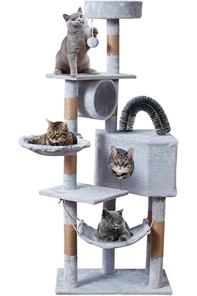 VINNYSEN Cat Tree, 59Inches Multi-Level Cat Tower with Plush Basket, Hammock,...