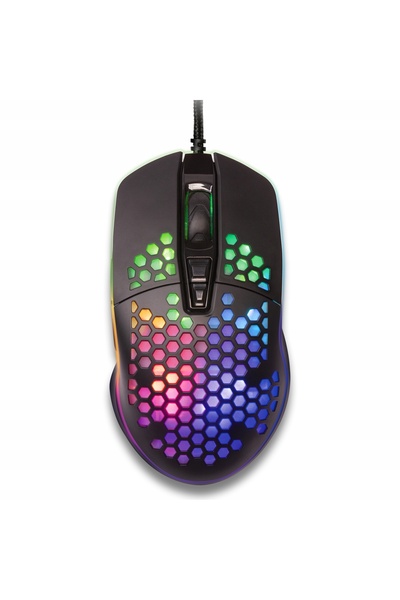 Yenkee Mouse pentru GAMERI, ultra-ușor, 6400DPI, iluminat RGB, 75g, negru