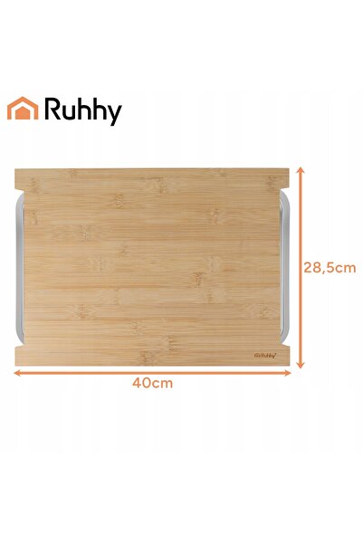 Ruhhy Placă de bambus cu recipiente 25707