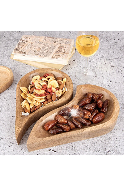 ARTEMİSPAK Farfurie din lemn pentru gustări, aperitive, servire, decor și ara...