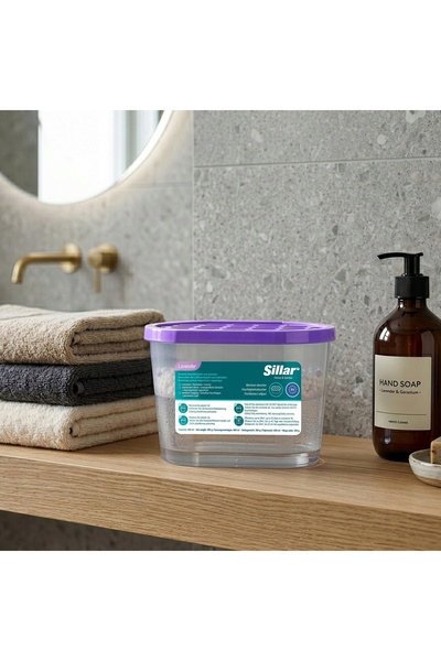 Sillar Dezumidificator de aer, absorbant de umiditate 600 ml cu parfum de lav...
