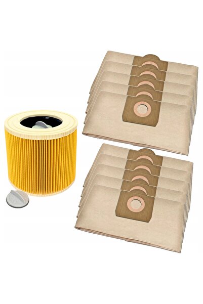 NO BRAND 10x SACI DE PRAF GRI PENTRU ASPIRATOR KARCHER WD3 200 MV3 MEGA DURABIL
