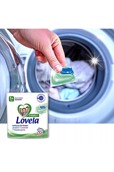 LOVELA Capsule de rufe hipoalergenice pentru familie, pentru rufe albe, pentr...