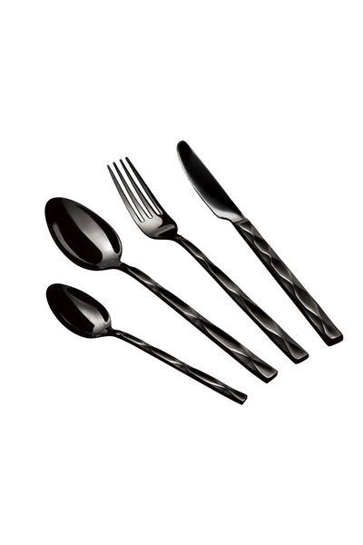 Berlinger Haus BH-2622 - Set de tacâmuri de 24 de piese Ediție Neagră Străluc...