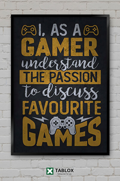 tablomaxtbx Gamer Passion Passion Player Gaming Art Αφίσα με κορνίζα Διακοσμη...