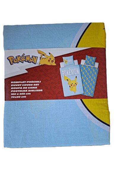 Halantex Set lenjerie de pat 160 x 200 cm albastru POKEMON