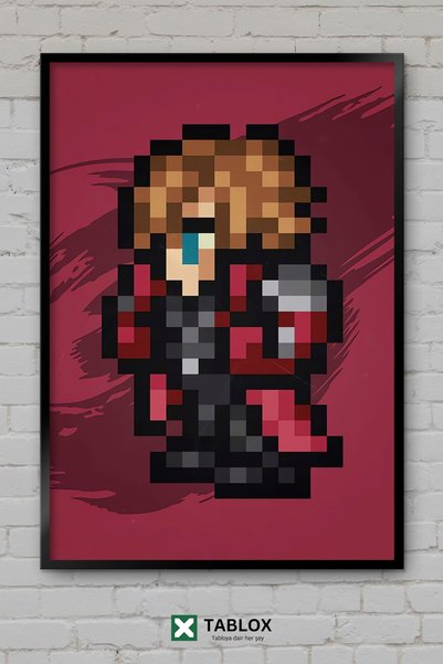 tablomaxtbx Final Fantasy VII Genesis Pixel Sprite Karakter Okvir Izgled Deko...