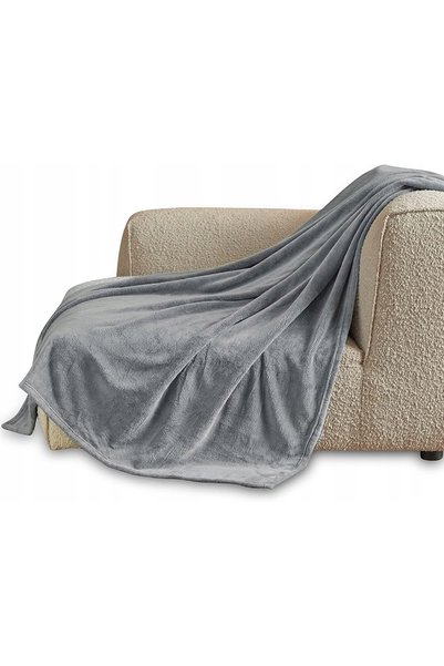 BEDSURE Pătură Przytulanka XL 150x200 cm - Gri deschis |   Pufos și călduros