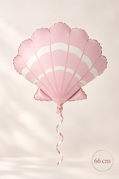 Baloncu Nene Pink Sea Shell Foil Balloon 66 cm Oyster Mermaid Birthday Party ...
