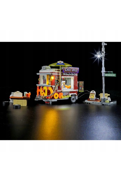 NO BRAND LUMIBRICKS Remorcă Chili Dog Fuziune Stradală Set de construcție cu ...