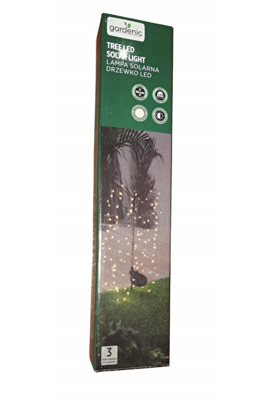 NO BRAND Lampă solară LED în formă de copăcel, cu lumină puternică, 92 cm, id...