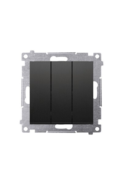 Kontakt-Simon Simon 54 Conector Triplu Negru Mat DW31.01/49