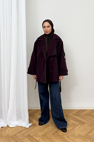 Melike Tatar Kısa Oversize Trench 12-70164-1