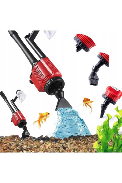 NO BRAND Aspirator electric 6-în-1 pentru acvariu, pentru curățarea pietrișul...