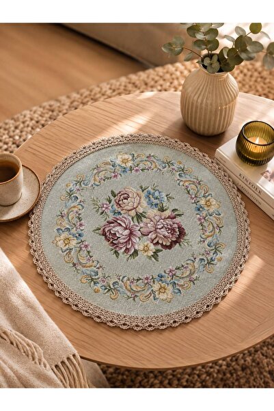 Yeshome Collection Ρουάλ Κάλυμμα Ταπετσαρίας Royal Bouquet Fiskos – Στρογγυλό...