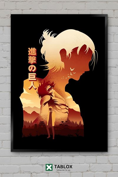 tablomaxtbx Attack On Titan Eren Founder Anime Zidni Dekor Uramljena Dekorati...