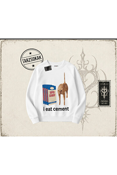 Tarzsokak Unisex majica s kratkim rukavima "I eat cement" Oversize Unisex Cre...
