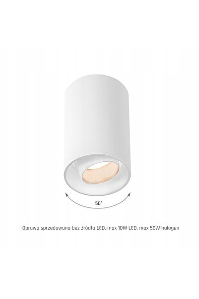 Spectrum Spot rotund alb mobil, montat la suprafață, CHLOE SPOT