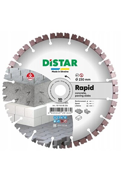 Distar Disc diamantat Rapid 230 x 2.4 x 22.2mm pentru beton, cărămidă