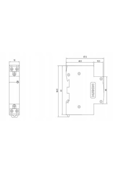 NOARK 25A 2NO 230V AC Ex9CH25 107320 Contactor modular