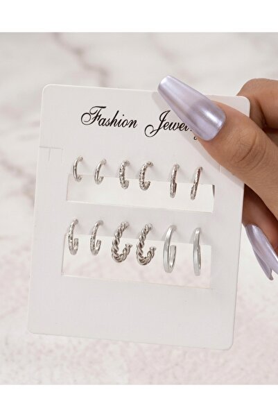 Ervalina 6 Pairs Mini Hoop Earrings Set
