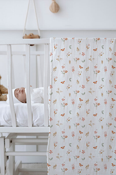 Tuğba Kuğu 4 Layer Muslin Blanket- Soft Bloom
