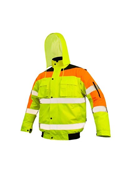 art.mas Bluză polară reflectorizantă de siguranță pentru bărbați, mărimea L.