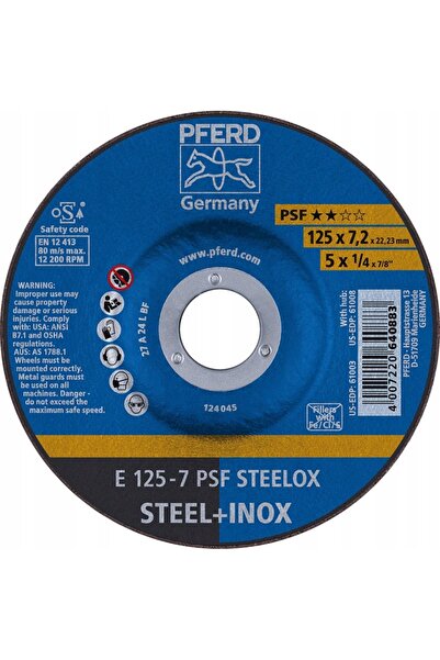 PFERD Disc abraziv pentru oțel INOX 125x7mm 10 bucăți