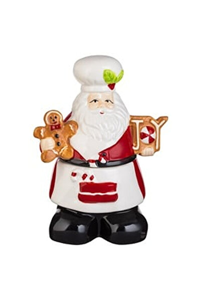 OEM Recipient Ceramic pentru Biscuiti de Craciun Mos Craciun Cofetar 19x15x26cm